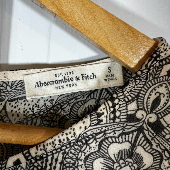 Abercrombie & Fitch | Long‎ Sleeve | Floral | Dress | Cream/Black | Lace | Sz S - Picture 5 of 8